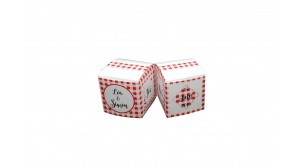 Double Cube bicolore vichy
