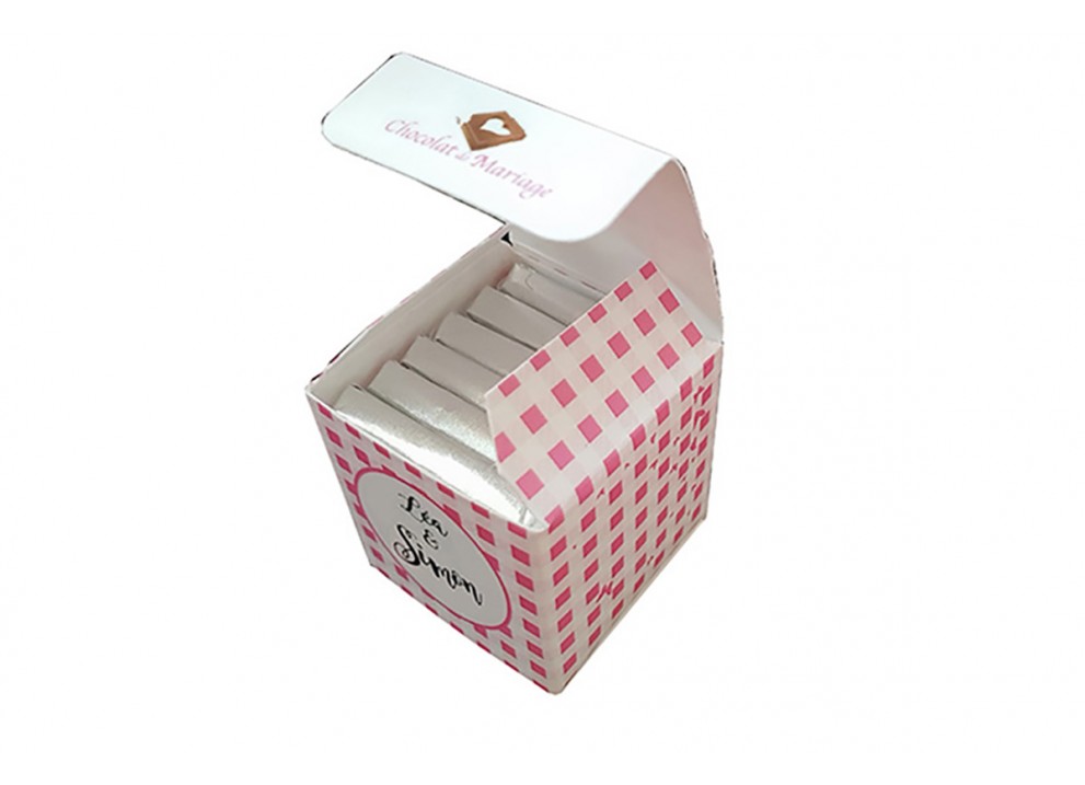 Cube simple bicolore Vichy Cube simple bicolore Vichy