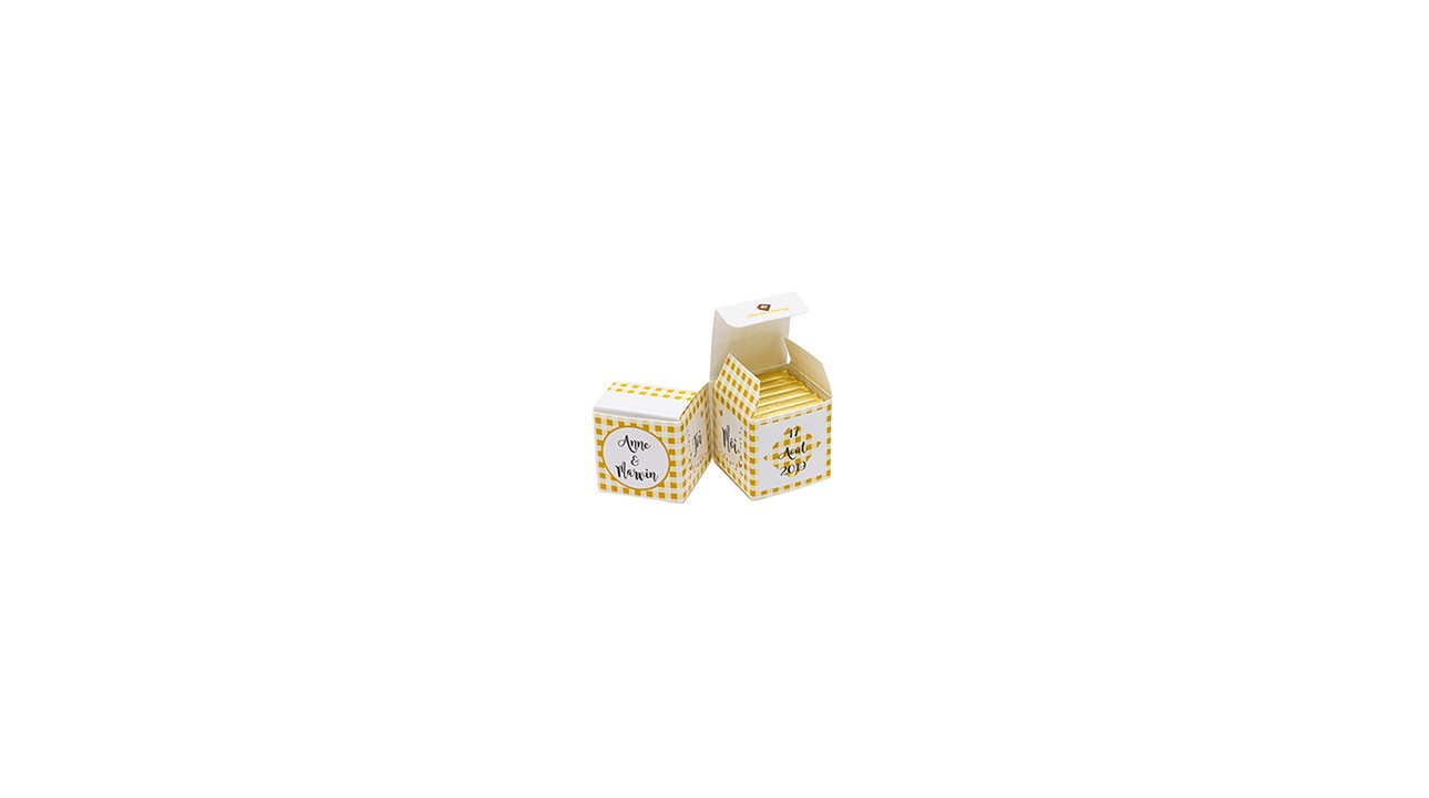 Double Cube bicolore vichy