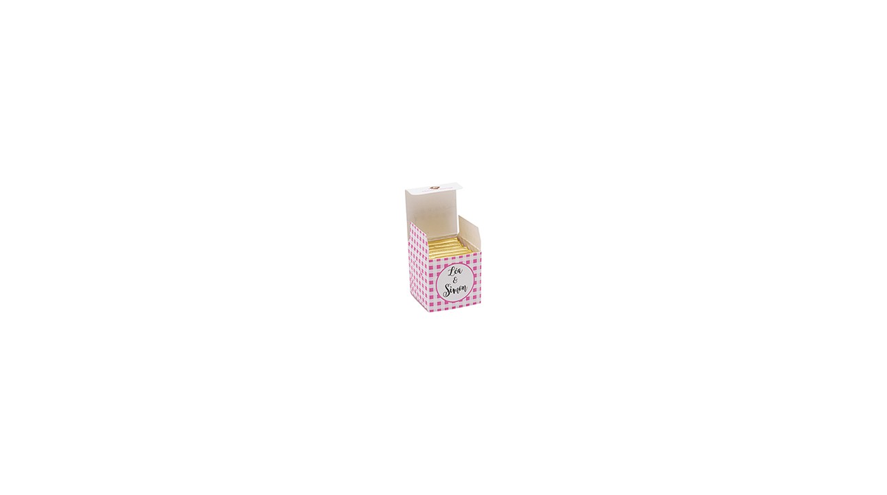 Cube simple bicolore Vichy