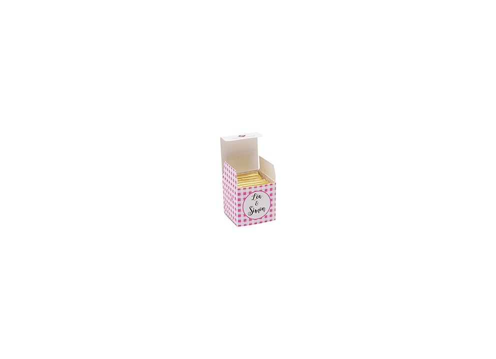 Cube simple bicolore Vichy Cube simple bicolore Vichy