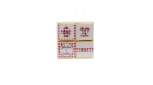 Pochette transparente bicolore Vichy
