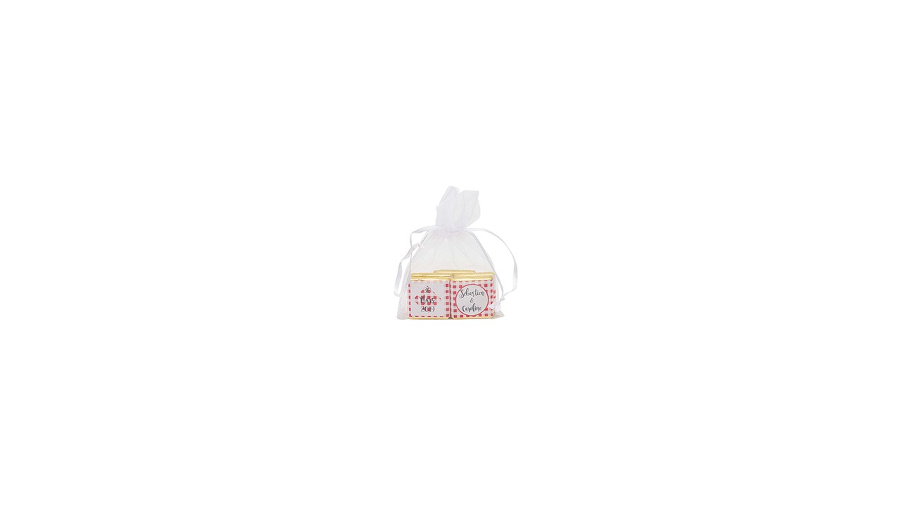 Sachet bicolore Vichy