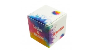 Cube simple thème mariage Holi