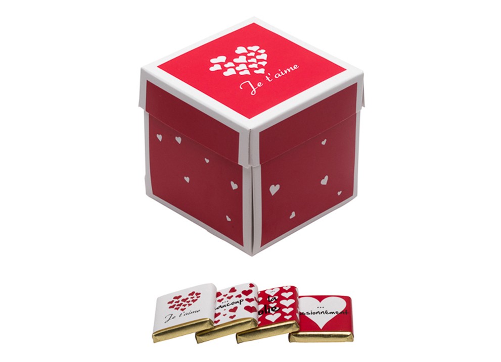 Boite Tulipe 40 chocolats SAINT VALENTIN Boite Tulipe 40 chocolats SAINT VALENTIN