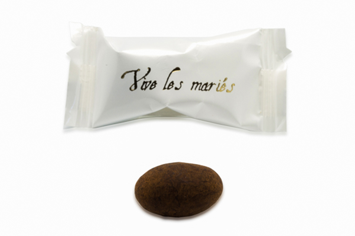 Amandes vives les mariés de Chocolat de Mariage