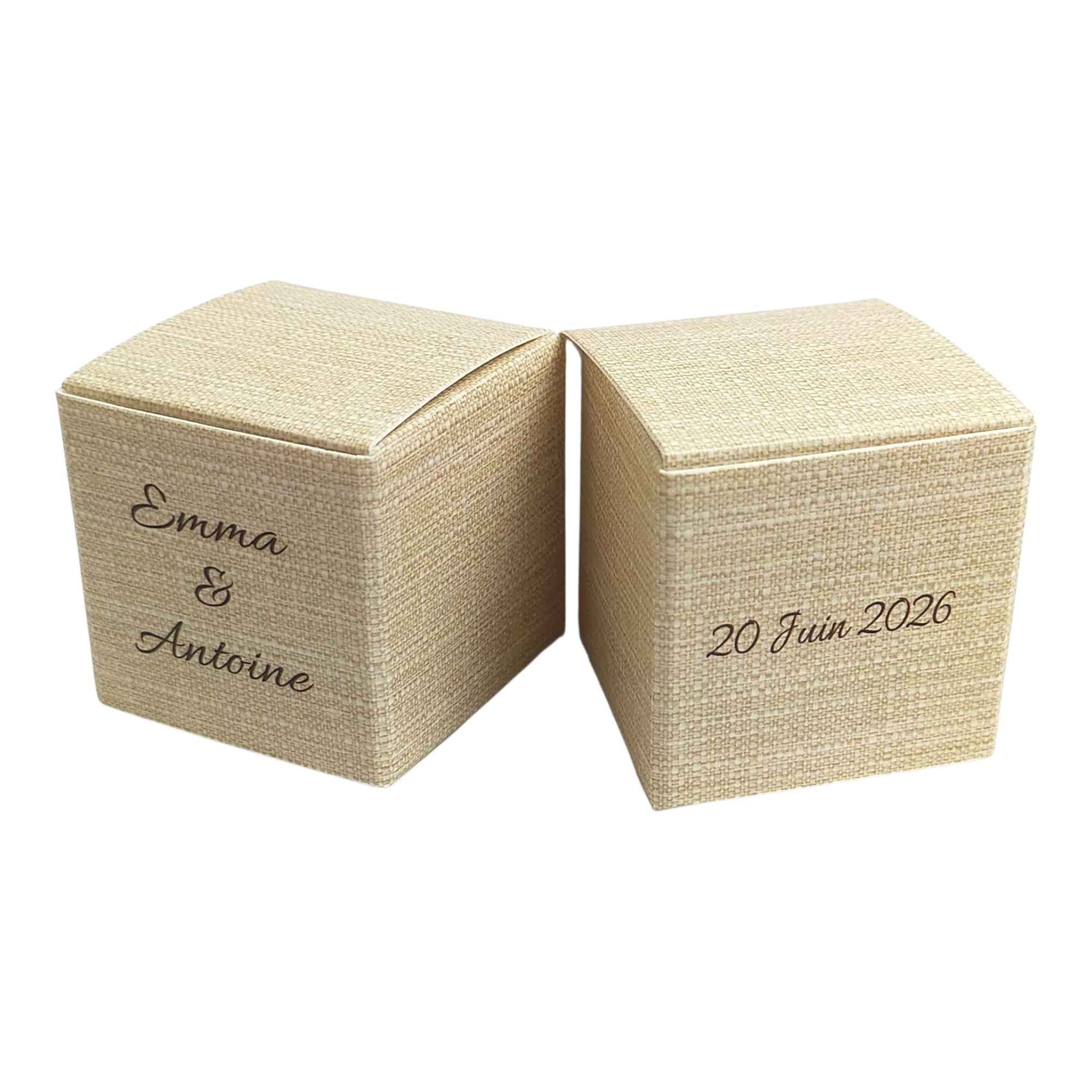 double cube chocolats personnalisés thème terracotta
