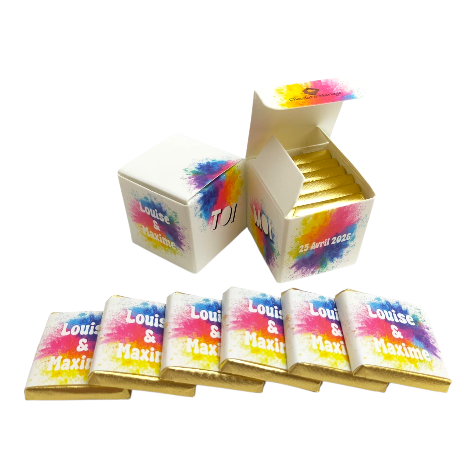 double cube theme dentelle chic avec chocolats