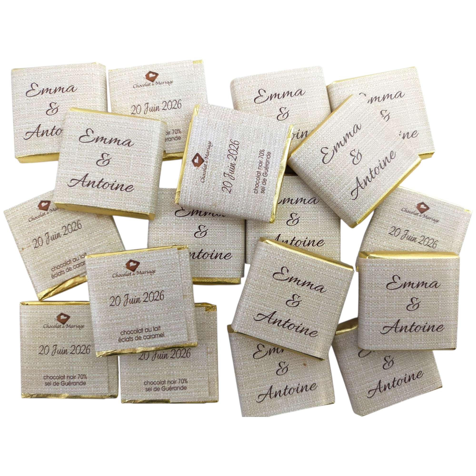 chocolats personnalisés thème mariage Elégance
